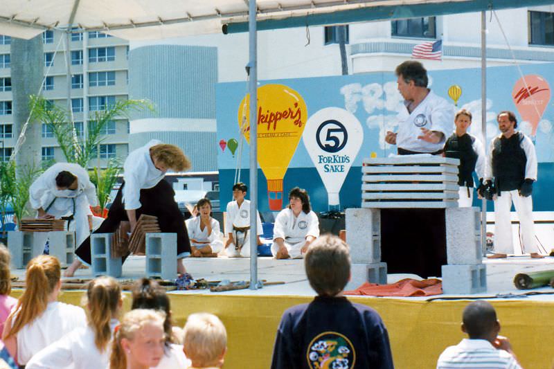 Martial arts demonstration, SunFest, West Palm Beach, 1989