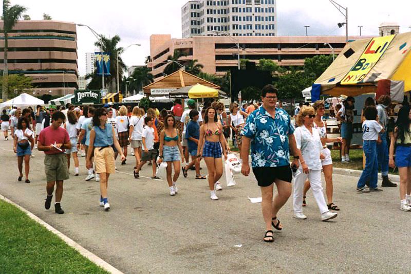 SunFest crowd, West Palm Beach, Florida, 1992