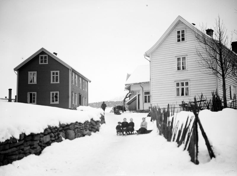 The centre of Naustdal village