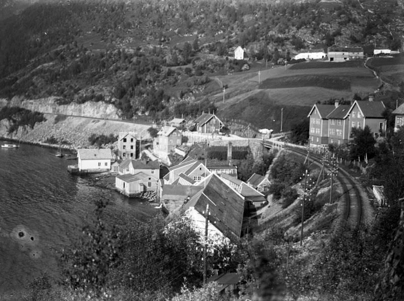 Trengereid, a small village in the eastern part of Bergen municipality.