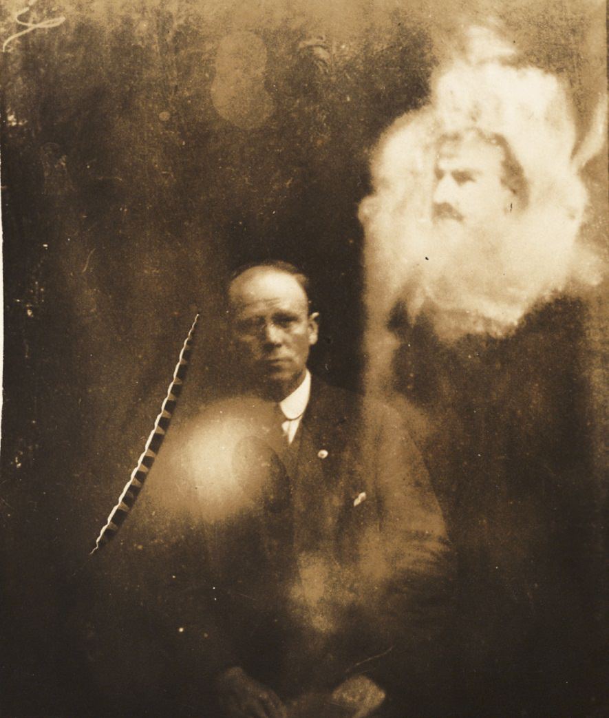 A clergyman with his deceased father.