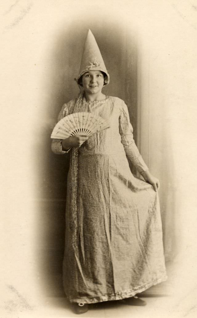 Girl in medieval dress