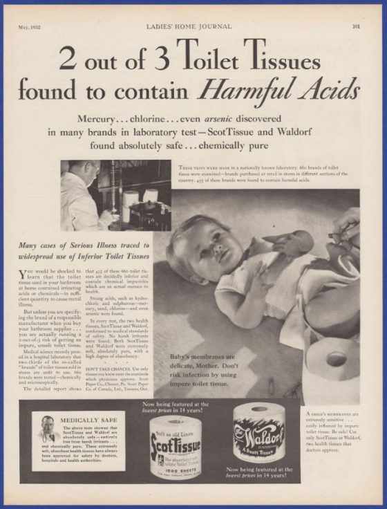 Vintage Ads Show How Companies Sold Toilet Papers from the Early-20th ...