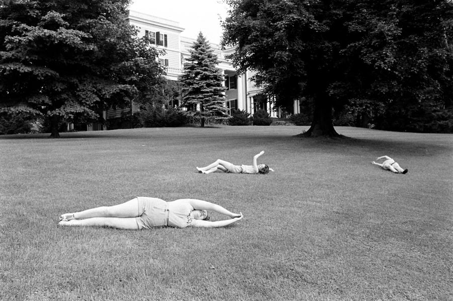 Scene from Rose Dor Farms, a weight loss camp, 1938.