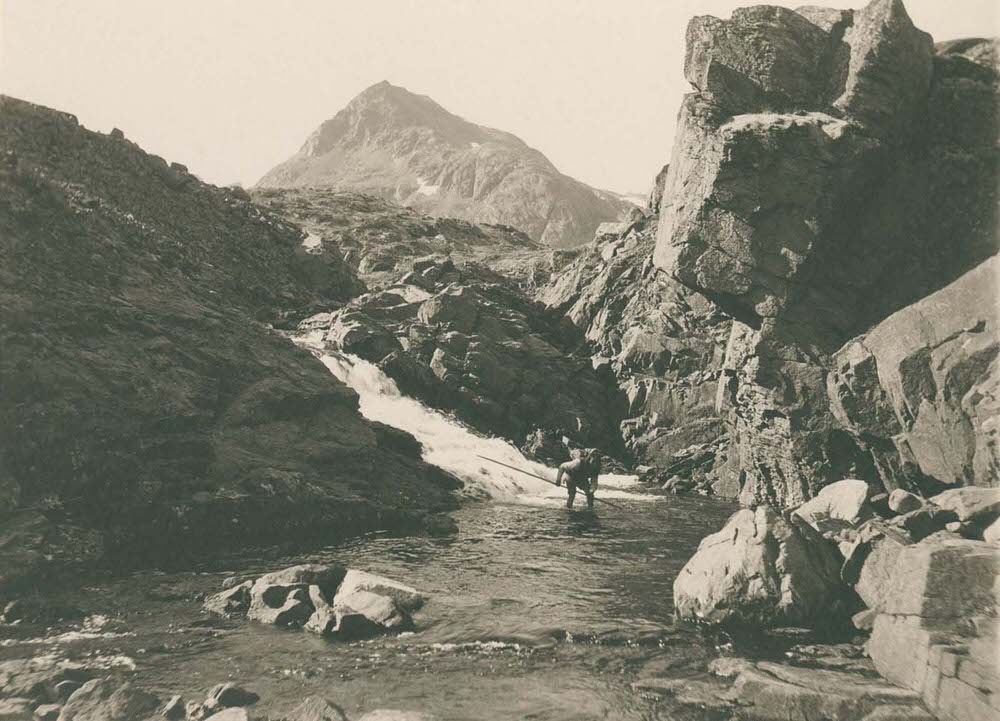 Trout fishing at Ammassalik in southeastern Greenland, 1890s