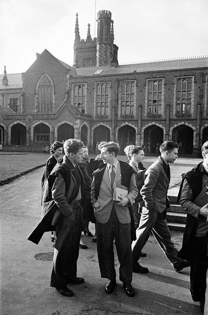 Students at Queen's University in Belfast, 1954.