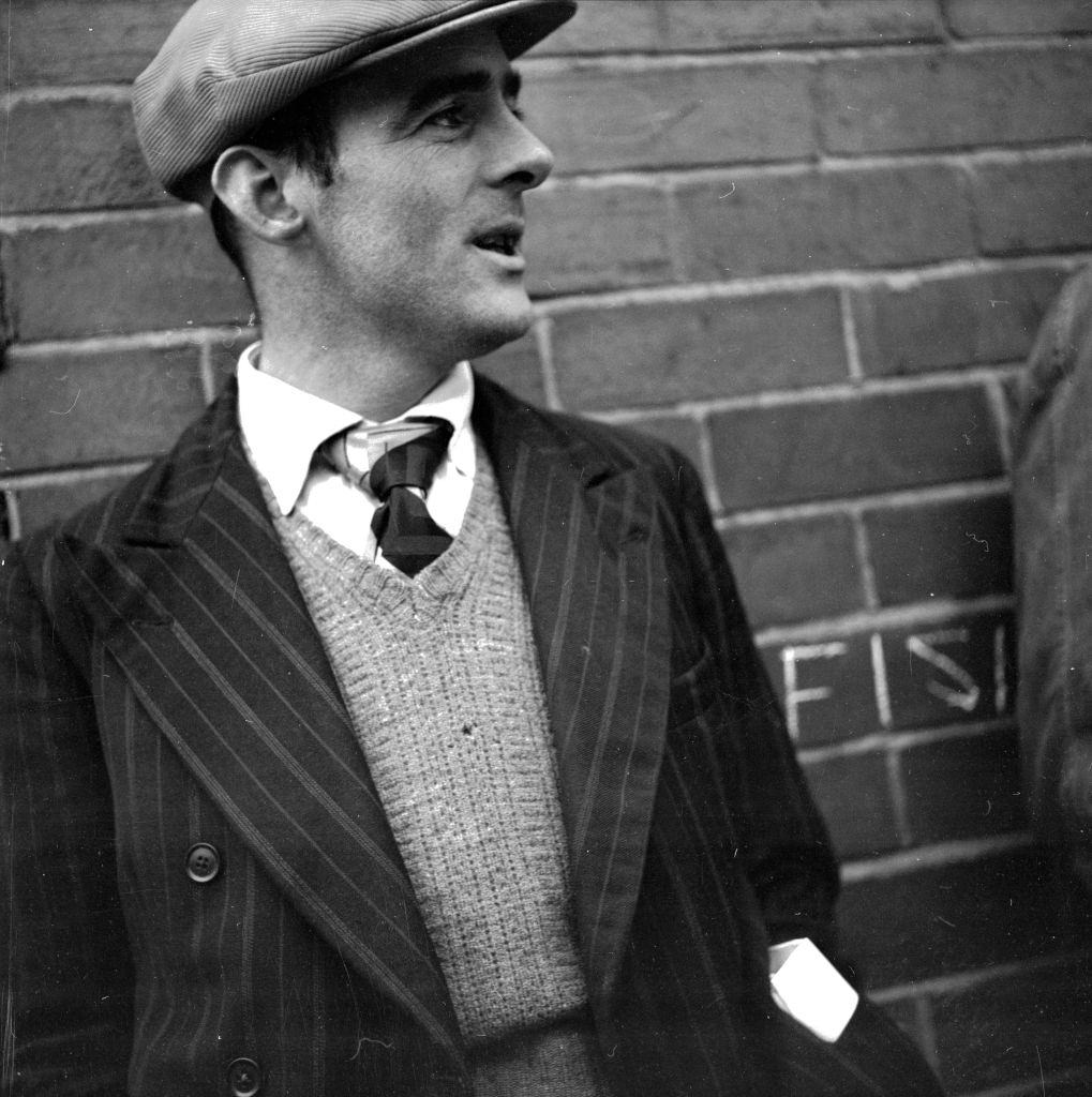A man in Belfast which has the UK's highest unemployment figures, 1954.