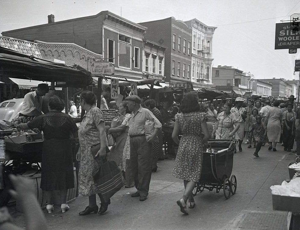 Brooklyn Push Cart Market, 1951.