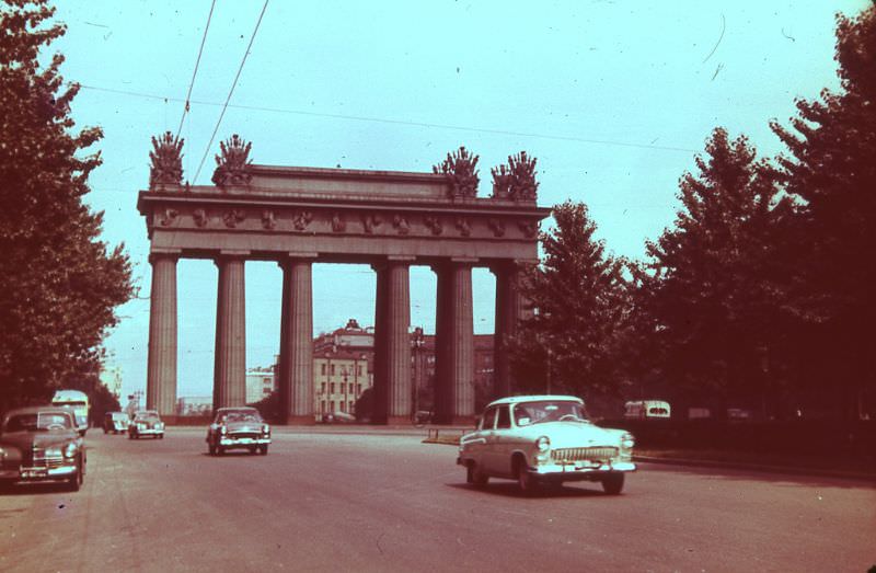 Moscow victory monument on the Moscow Road, Leningrad, 1968