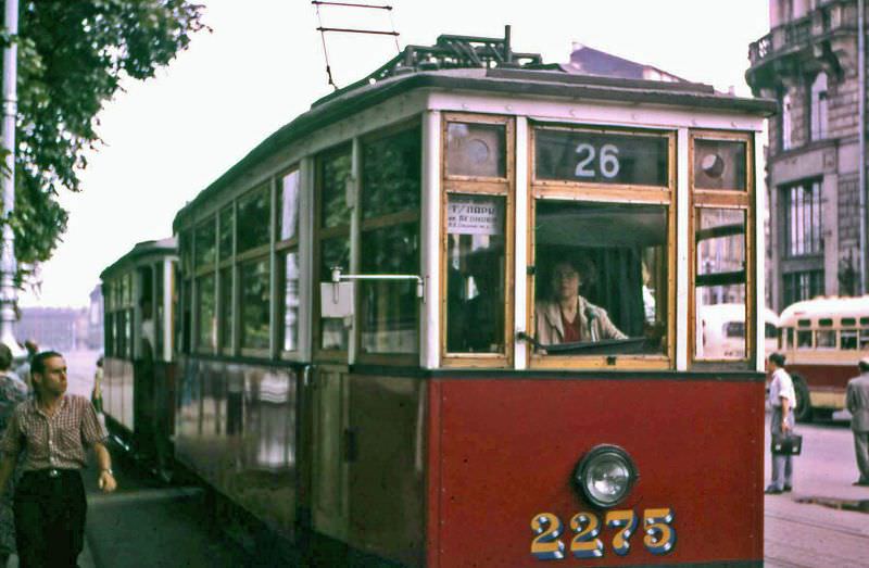 A woman tram driver