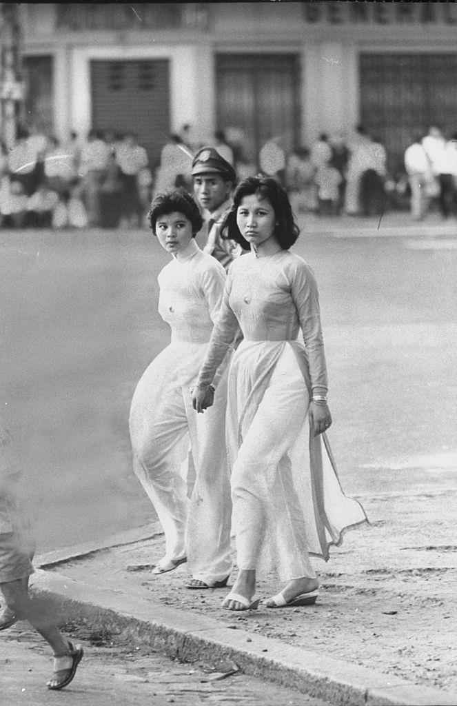 Vietnamese girls voting, 1961.