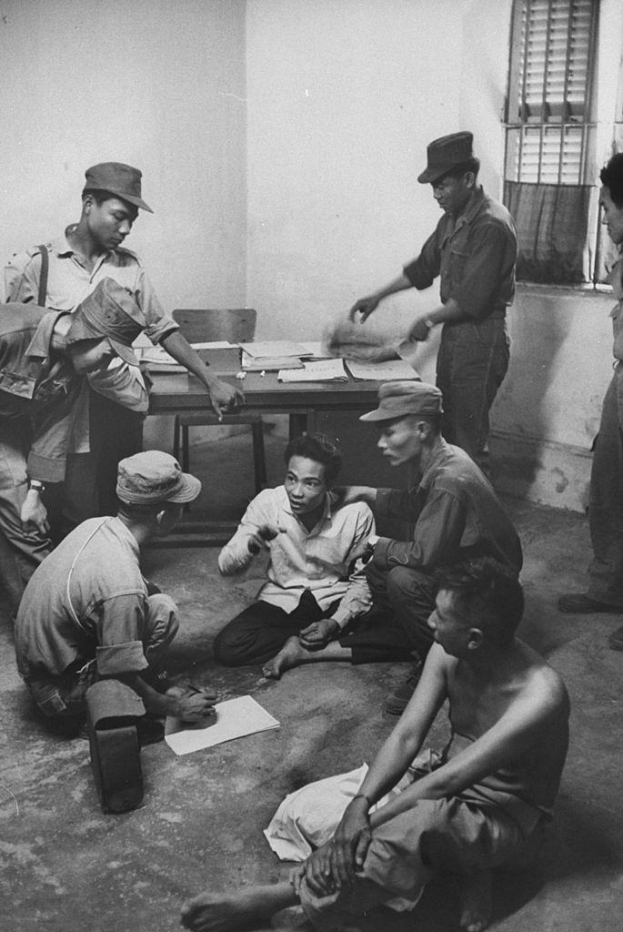 Viet Cong prisoners captured in southern territory, 1961.