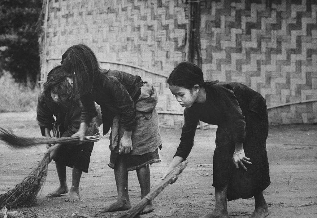 Rhade tribe children in one of the remote mountain villages, 1961.