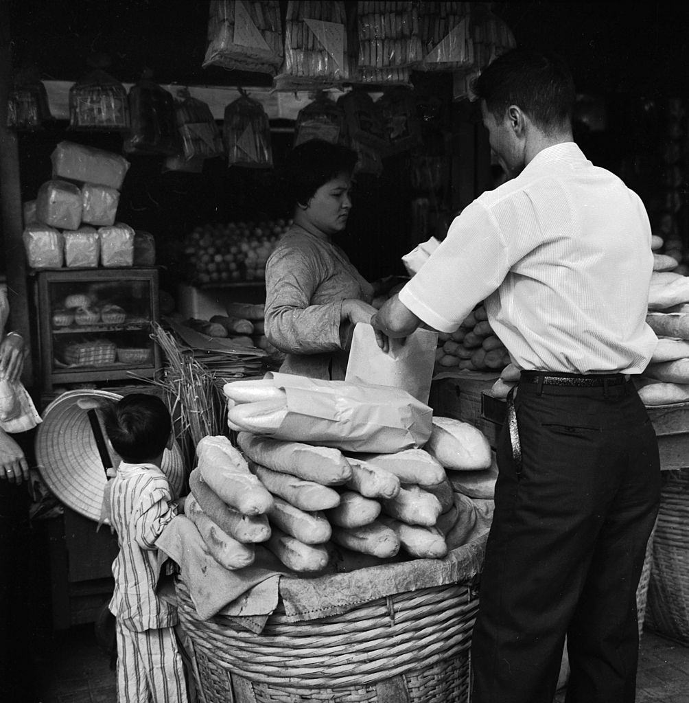 A bread shop in Saigon, 1962.