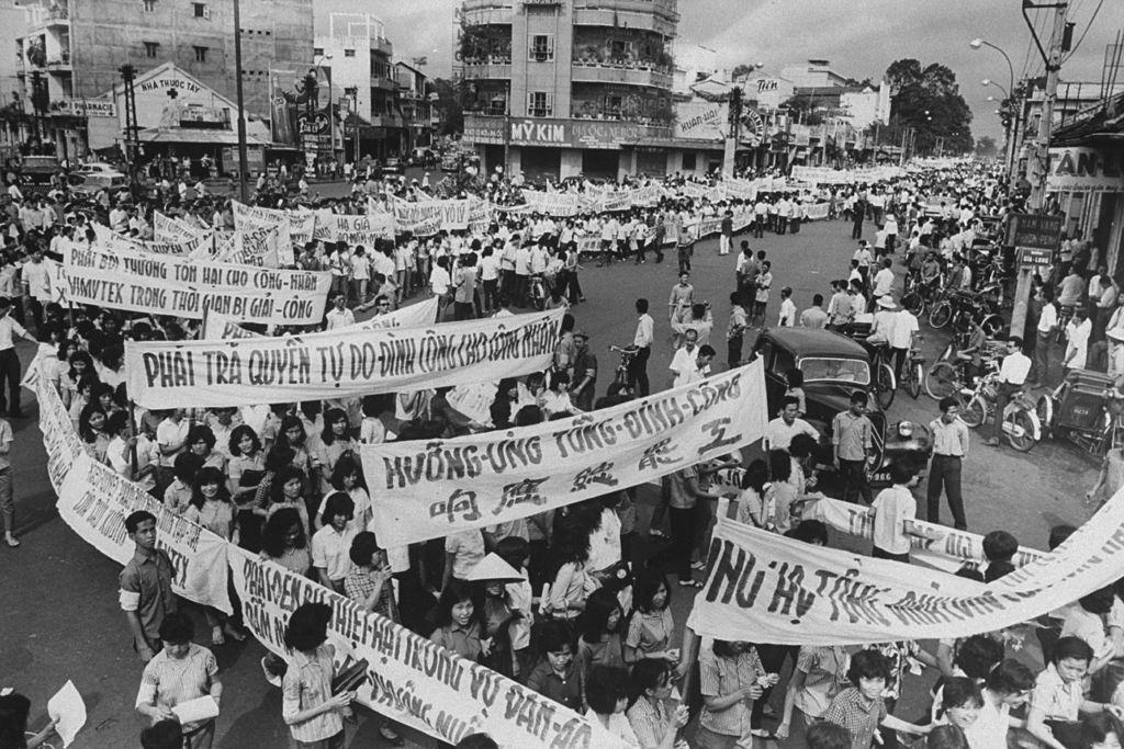 48 hour strike in Saigon sponsored by the Council of Unions, 1964.