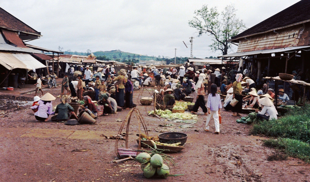 Market in Vietnam, 1968.