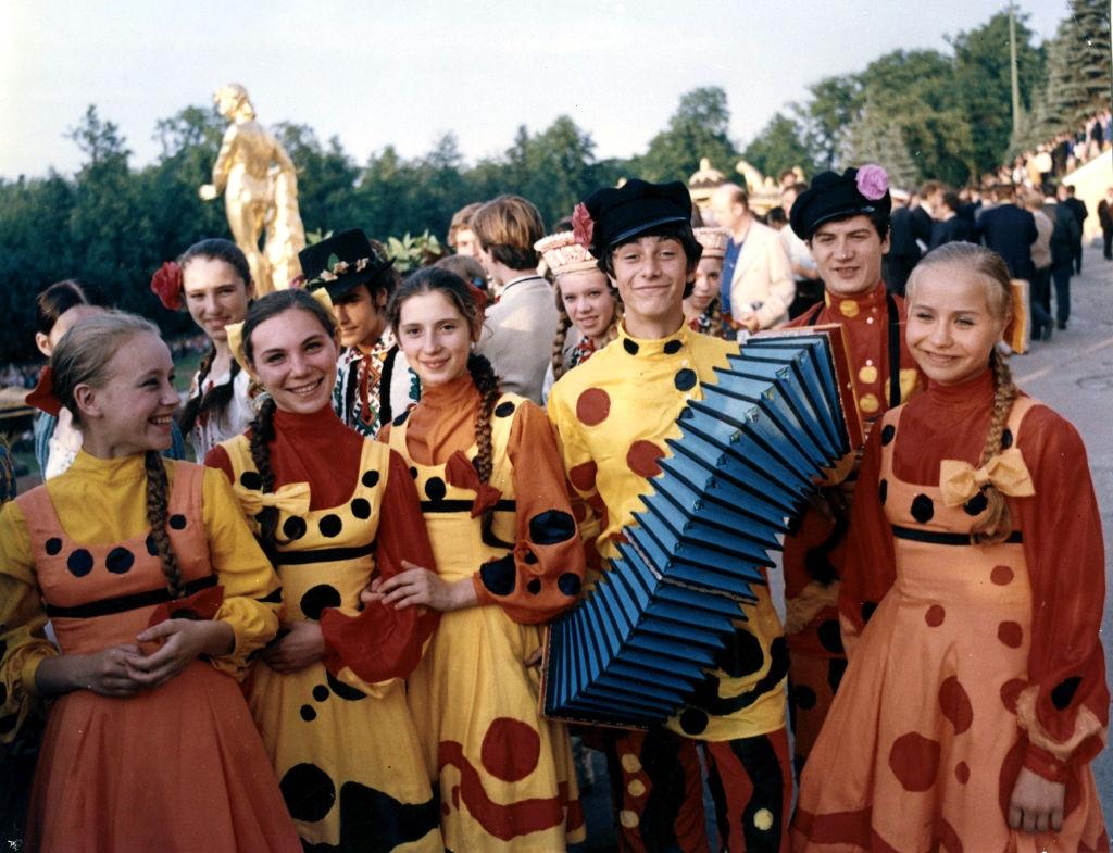 Festival of friendship between the youth of the USSR and the GDR in Leningrad, July 1972.
