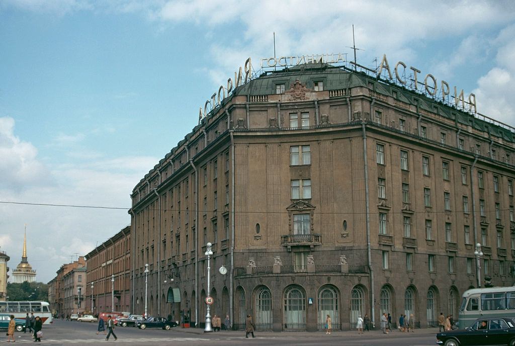 The Hotel Astoria on Saint Isaac's Square in Saint Petersburg, 1973.