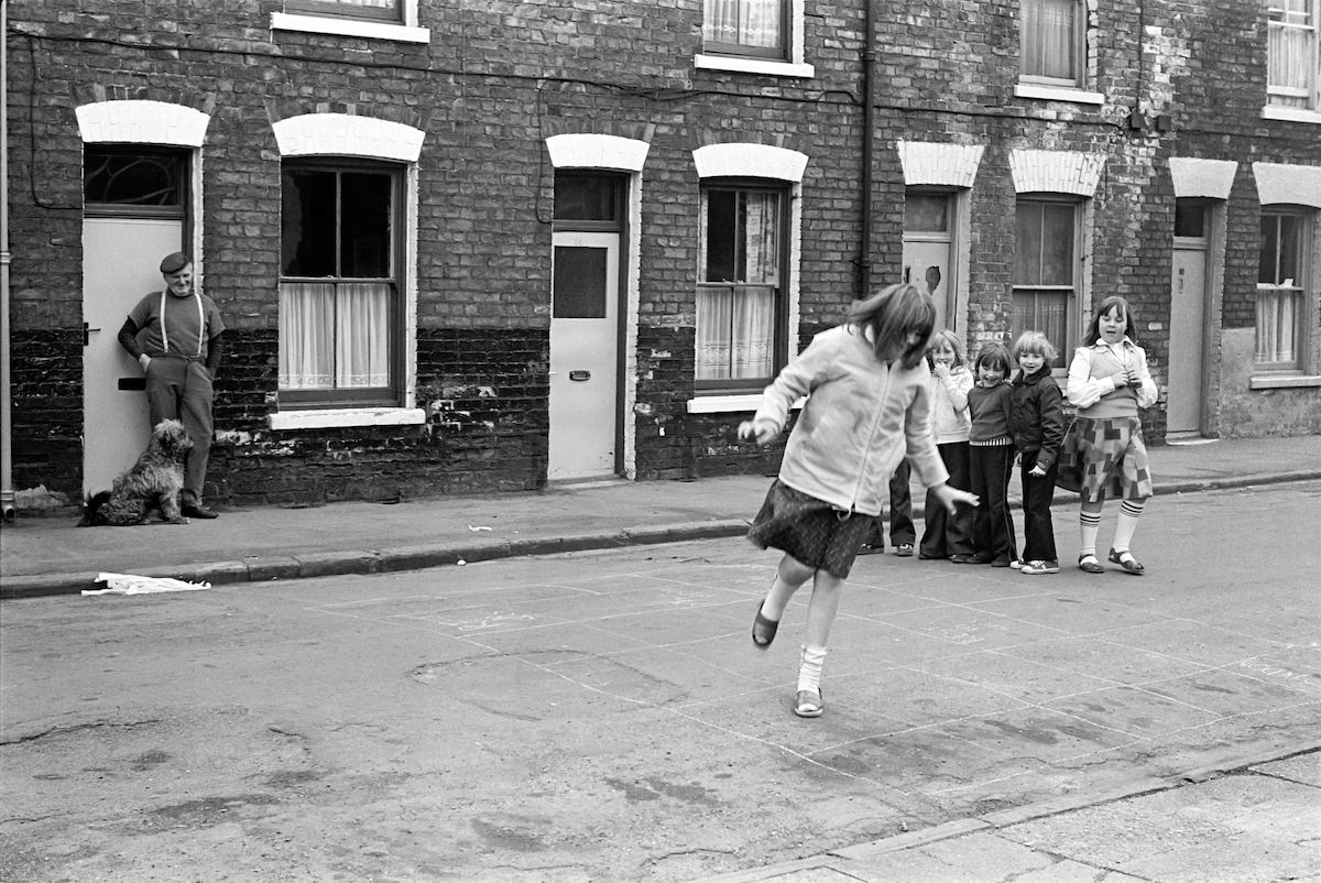 Children playing, Hull, 1980s.