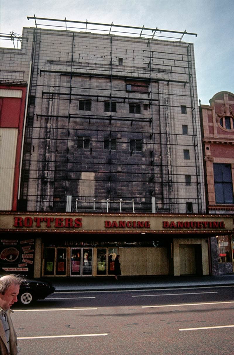 Rotters night club, formerly the Gaumont cinema, Oxford Street, 1987