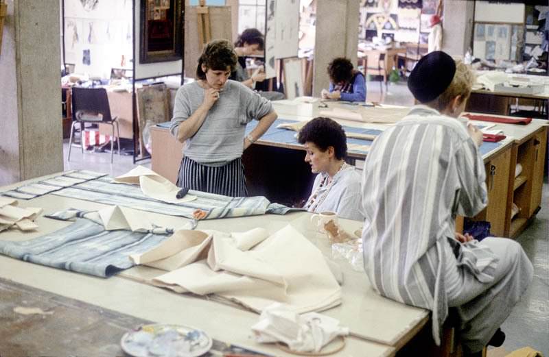 Embroidery studio, Manchester Polytechnic, 1985.