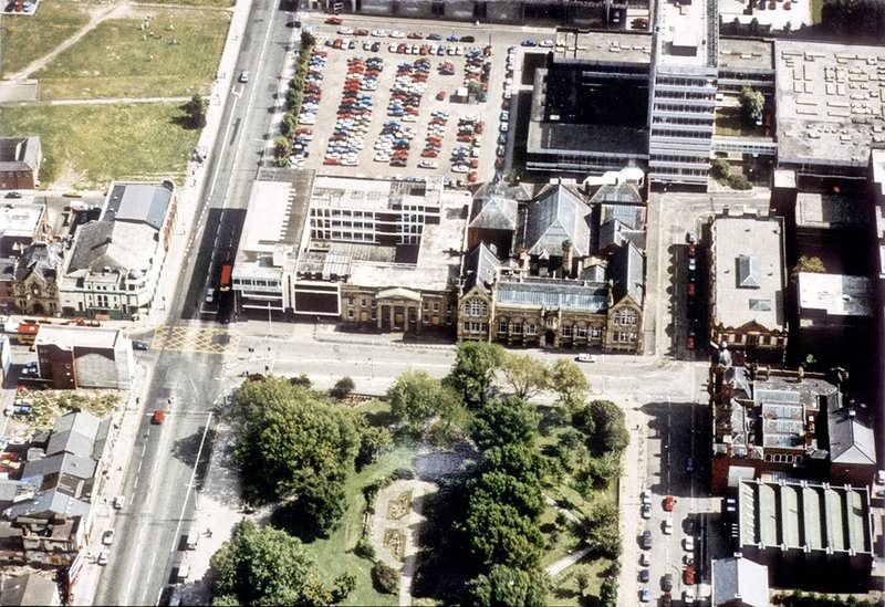 All Saints from the air, 1990s.