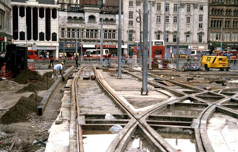 Piccadilly Gardens junction, 1990s.