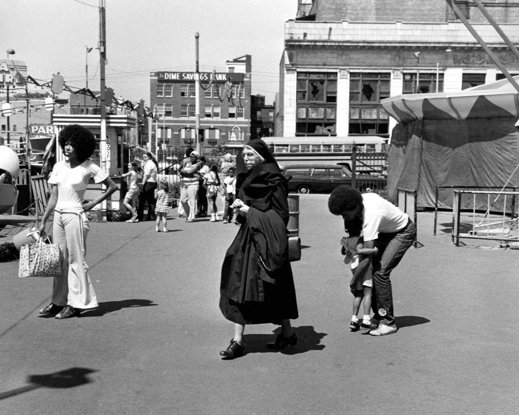 Brooklyn's Coney Island amusement park, 1973.