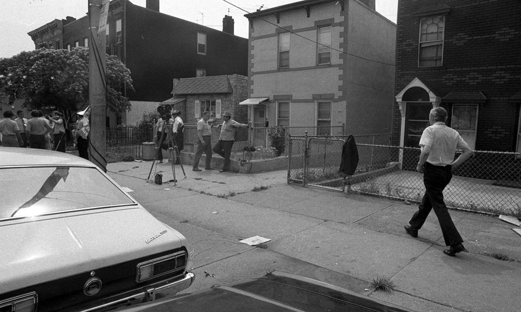 The quiet street in Brooklyn's Crown Heights where a gunman pumped five bullets into Thomas Eboli aka Tommy Ryan, head, 1972.