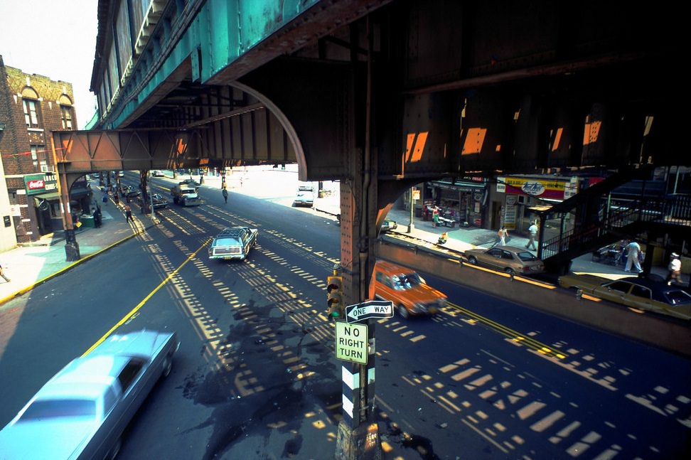Boro Park Brooklyn 55th Street Station Intersection, 1976