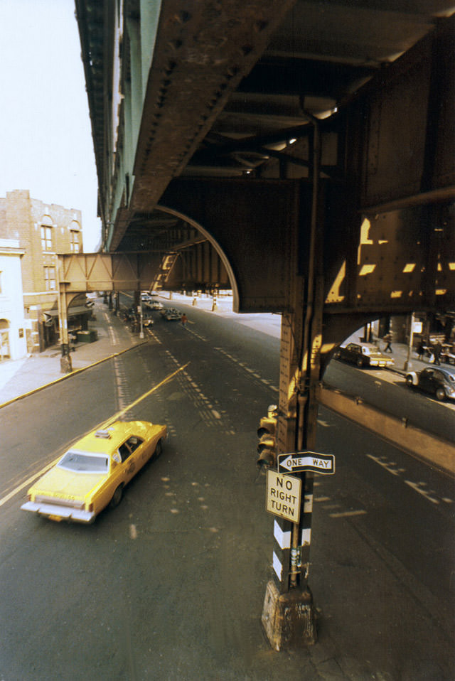 New Utrecht Avenue at the 55th Street Station, 1977