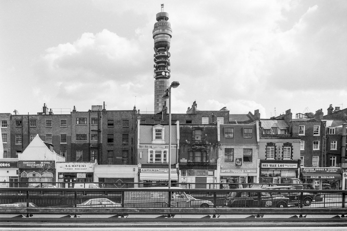 Euston Rd, Post Office Tower, Camden, 1986