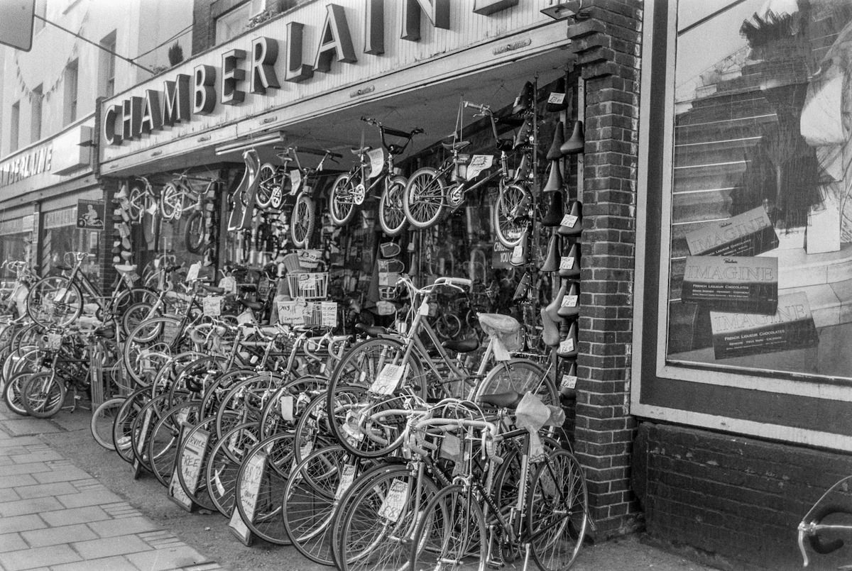 Chamberlaine, Cycles, Kentish Town Rd, Kentish Town, Camden, 1986