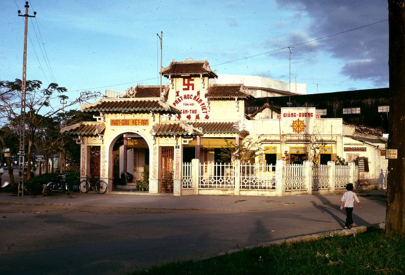 Buddhist temple in Can Tho, 1968