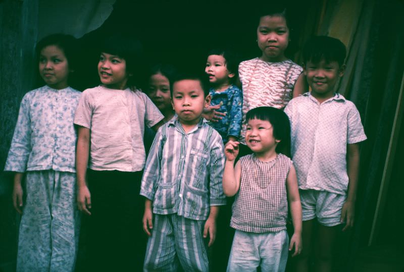 Vietnamese kids in Can Tho, 1968