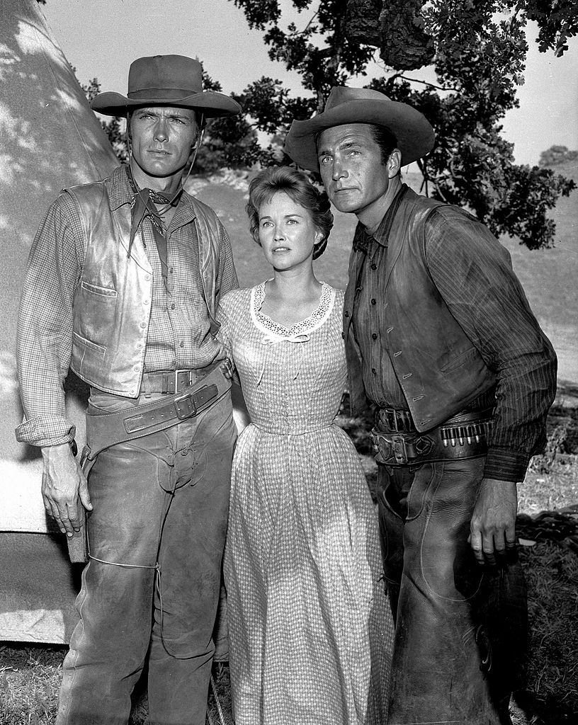 Clint Eastwood with Eric Fleming and Gil Favor, 1960.