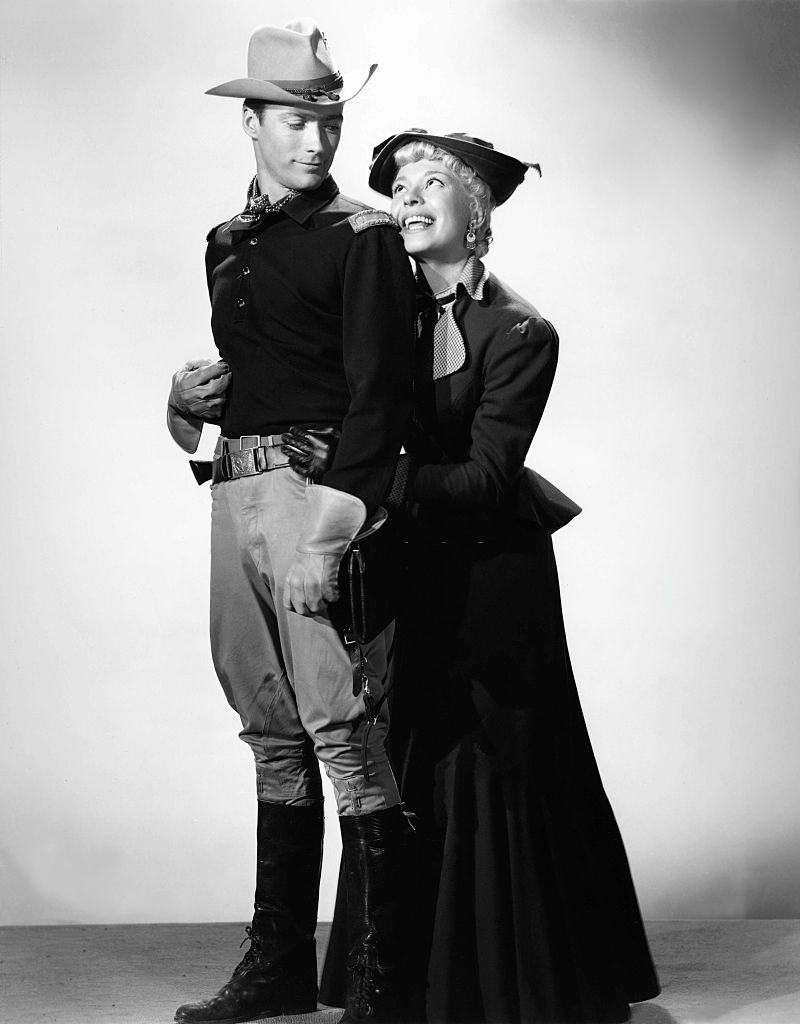 Clint Eastwood and actress Carol Channing on the set of The First Travelling Saleslady, 1956.