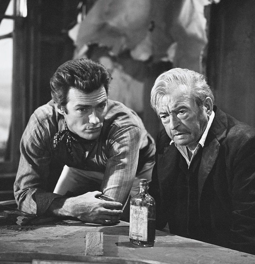 Clint Eastwood with Claude Rains, 1962.