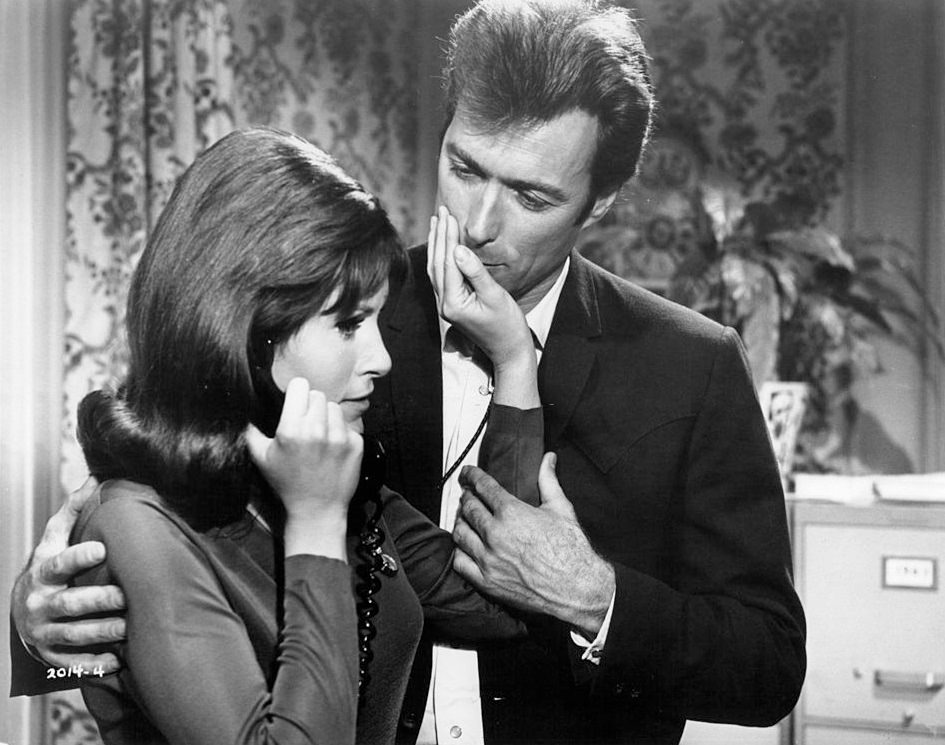 Clint Eastwood with Susan Clark in a scene from the film 'Coogan's Bluff', 1968.