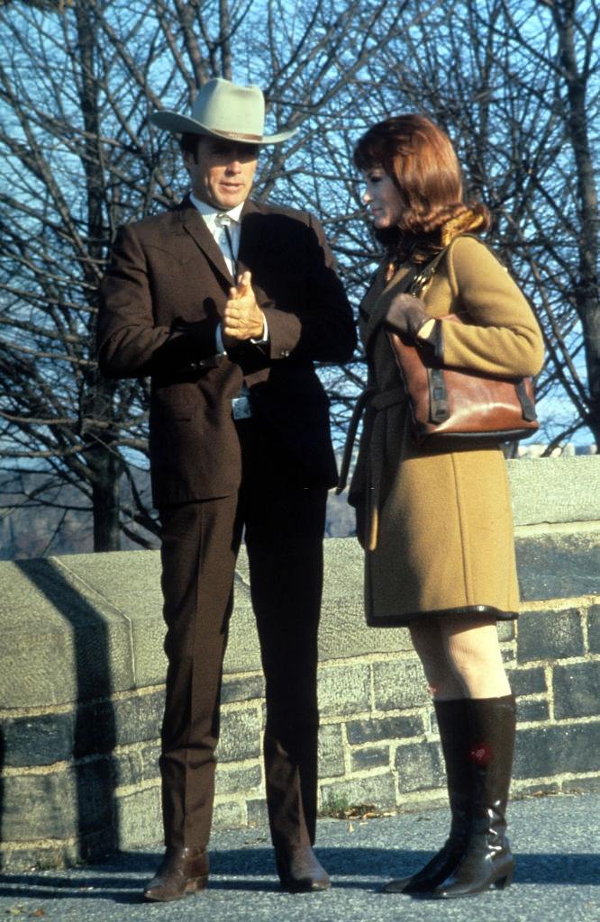 Clint Eastwood and Susan Clark in a scene from the film 'Coogan's Bluff', 1968.