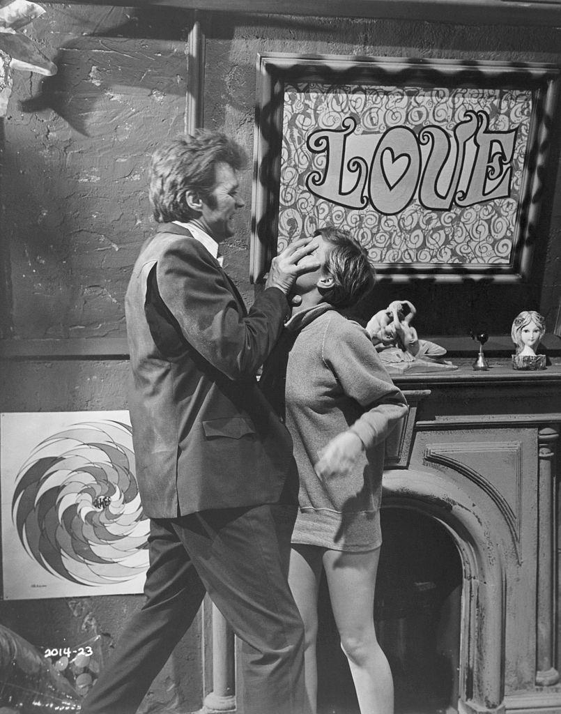 Clint Eastwood with Tisha Sterling in a scene from the 1968 film Coogan's Bluff.