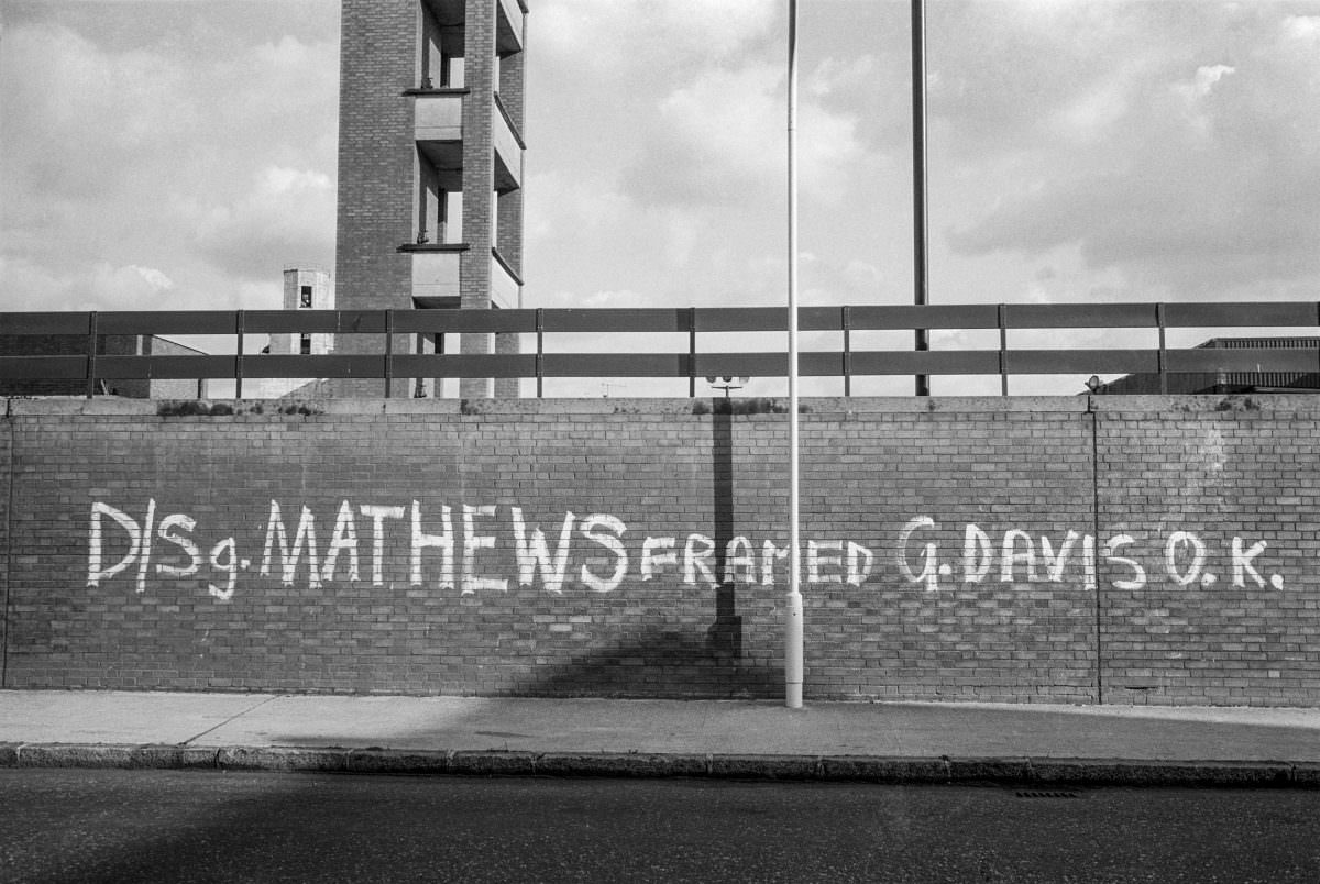 Fire Station and Graffiti, Fort St, Silvertown, Newham, 1983