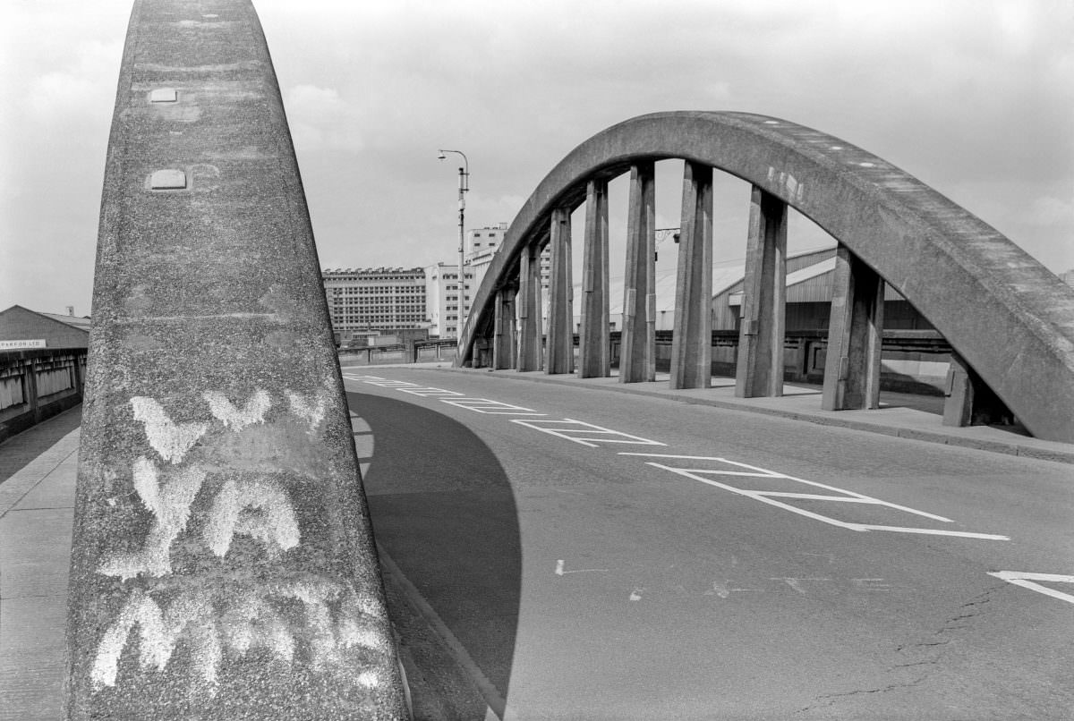 Silvertown Flyover, Silvertown, Newham, London, 1984.