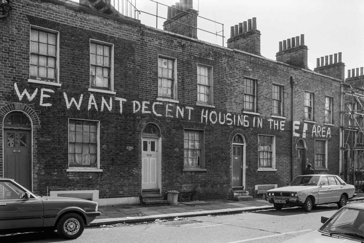 Varden St, Whitechapel, Tower Hamlets, 1986