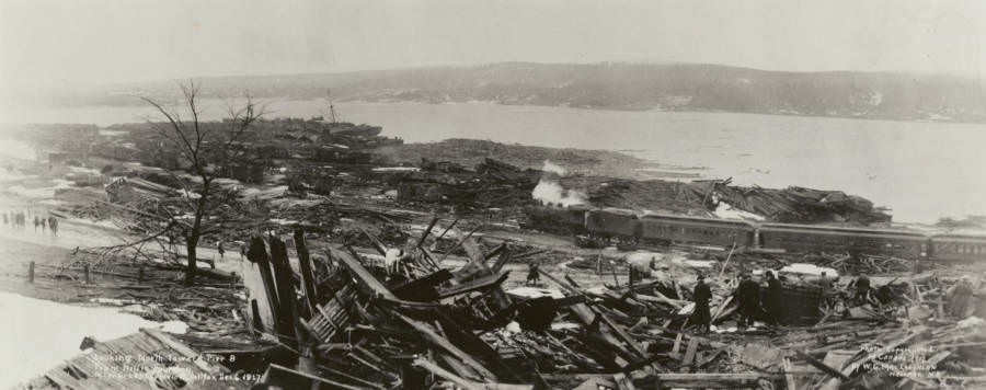 The ruins of the Halifax Harbor.