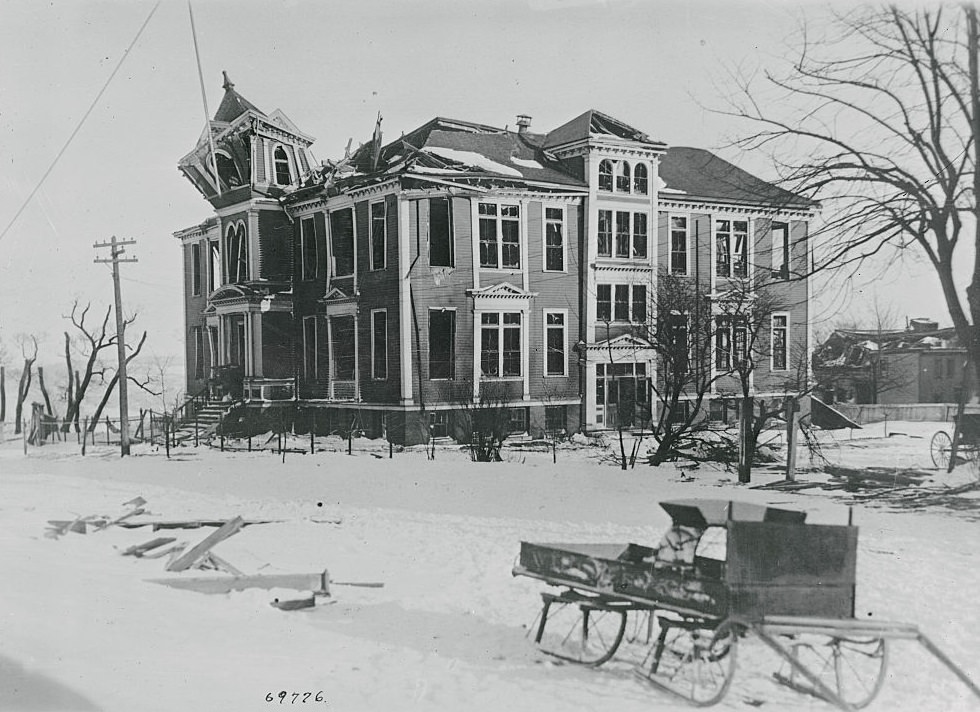 Large House standing after Halifax Explosion, 1917.