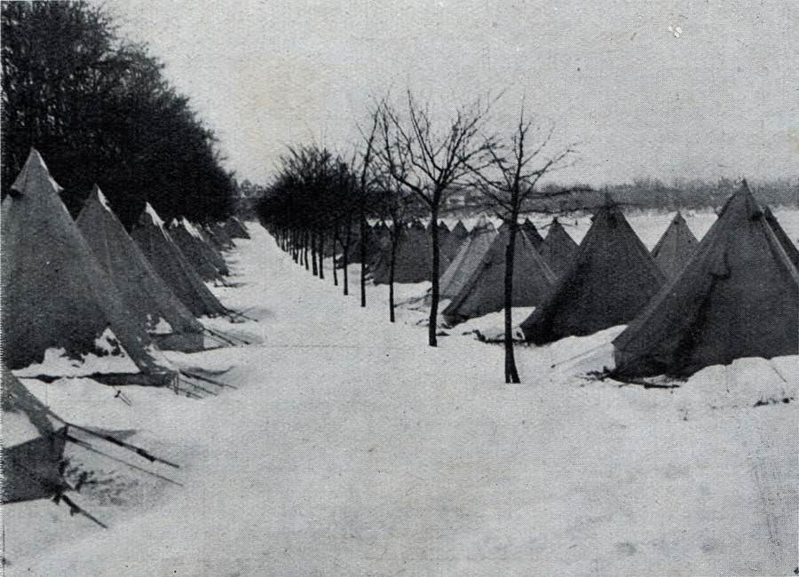 A tent city set up for the survivors of the explosion.