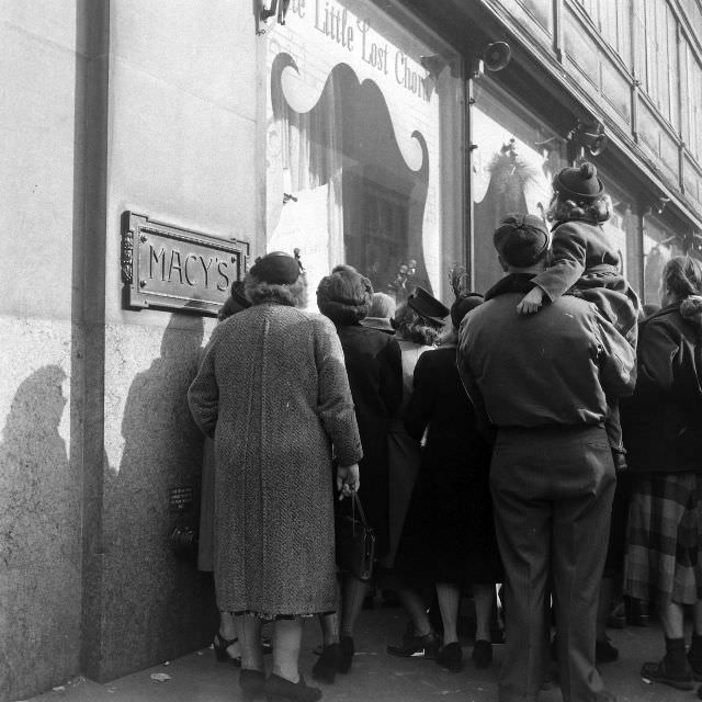 People gathering in the entrance.