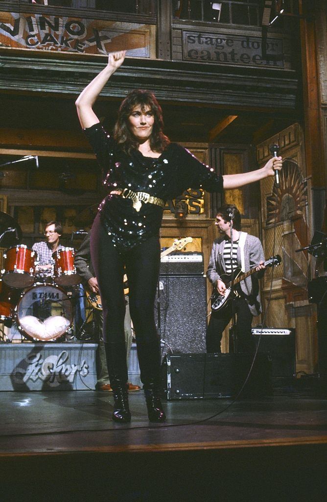 Laura Branigan during the musical performance on December 4, 1982