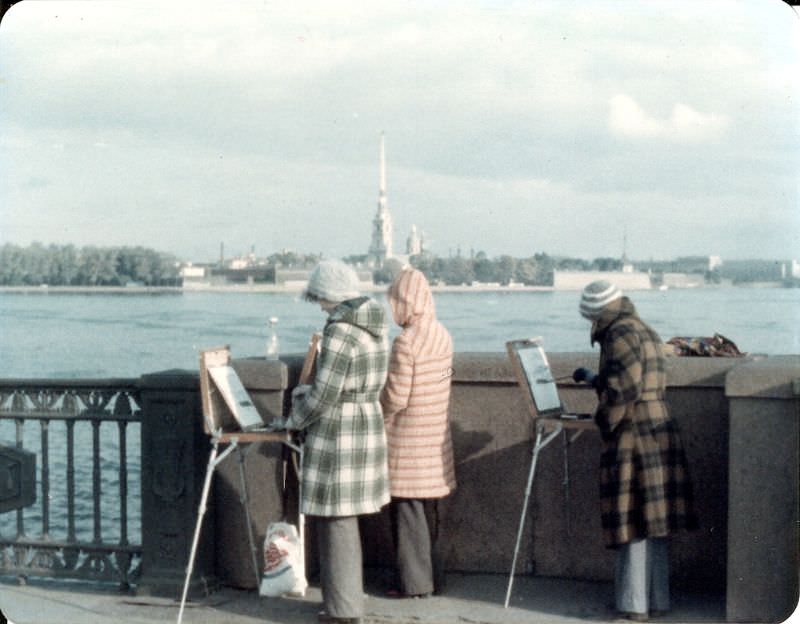 Painting on the Palace Bridge, Leningrad, Spring 1977